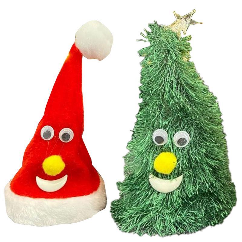 Электрическая Рождественская шляпа 6 дюймов, привлекательная танцевальная плюшевая шляпа, праздничное украшение для создания атмосферы, Идеальный Рождественский подарок для детей