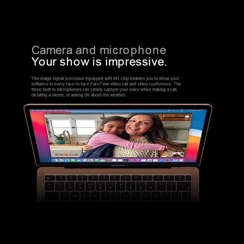 MacBook Air Laptop, 13 ", M1, Chip 8GPU, 16CPU, 512GB, 2TGB, ID da impressão digital, original, genuíno, 1T, 2020