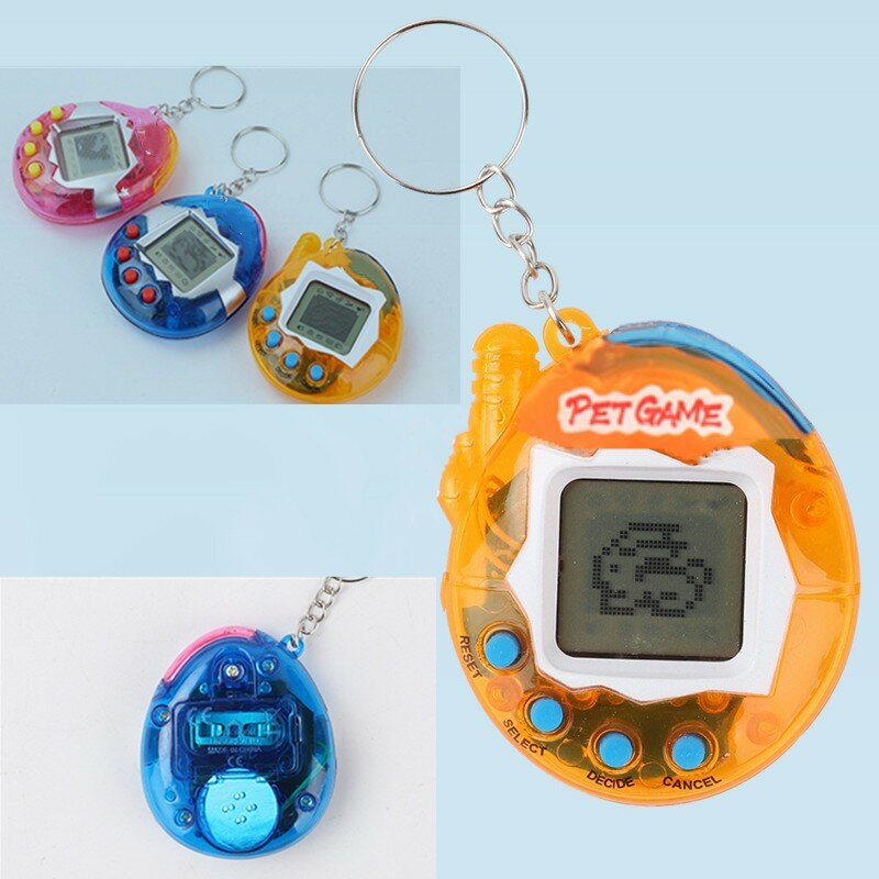 子供のためのリアルな透明な電子ペット,90年代のノスタルジックな動物のおもちゃ,1つの仮想サイバーデジタルペット,楽しいゲーム,3個