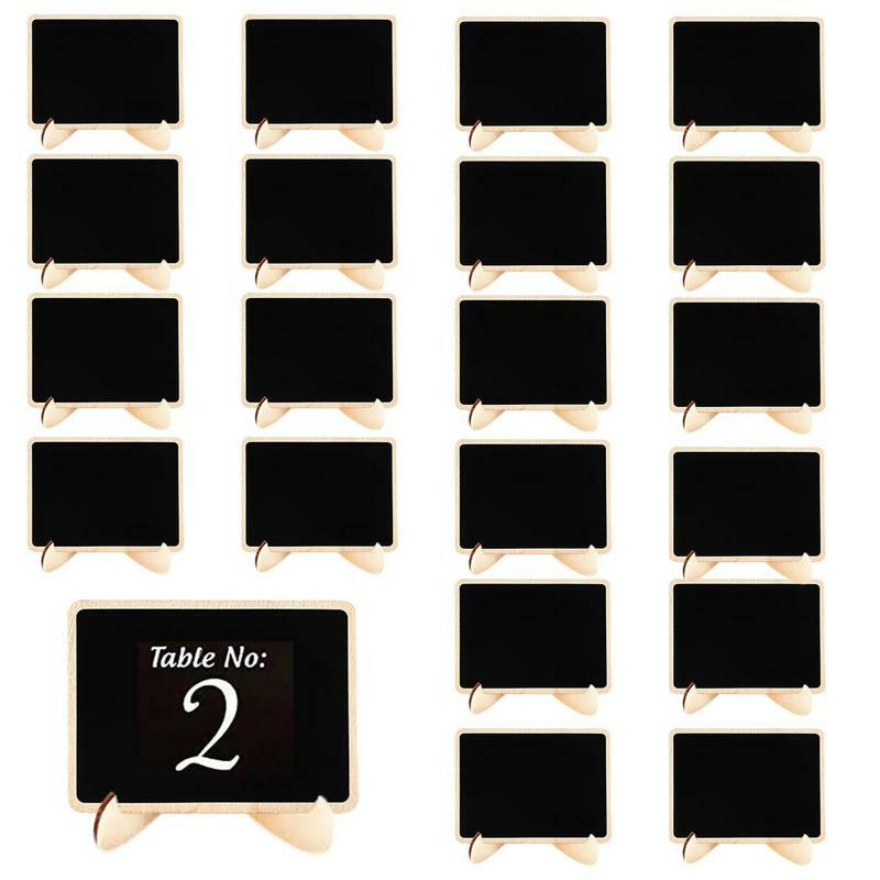 Mini Chalk Board 20PCS Food Labels Chalkboards Small Reusable Tabletop Blackboard Signs Message Board Signs For Weddings Table