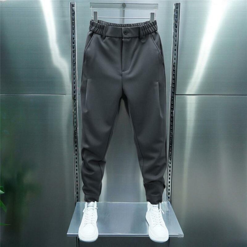 Loose Fit Trousers Men's Casual Tennis Sports Style Pants with Elastic Waist Luxury Brand Golf Clothing for Autumn/winter Loose