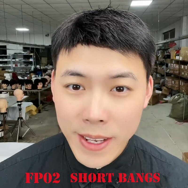 Men's hair patch mechanism can be used with adhesive and clip Human hair Wig