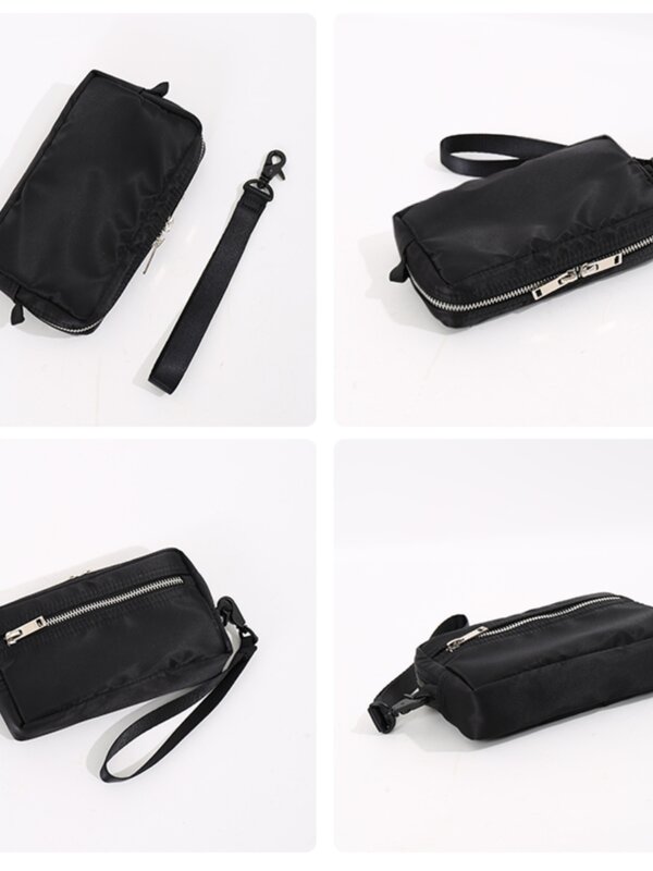 Japanese Style Casual Clutch Bag Waterproof Men Handbag Nylon Cloth Fashion Wallet Luxury Designer Bag Edc Pouch Card Wallet