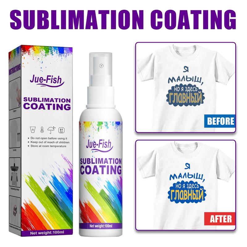 100ml Quick Dry Sublimation Coating Fixed Spray Sublimation Products For Cotton Fabric T-Shirt Carton Canvas Polyester R1C1