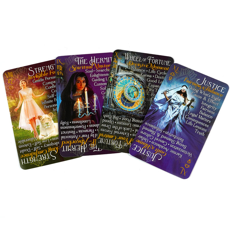 iN2IT Tarot Deck with Keywords 78 Tarot Cards Oracle Cards Tarot Card Deck For Beginners Learning Tarot Deck with Meanings