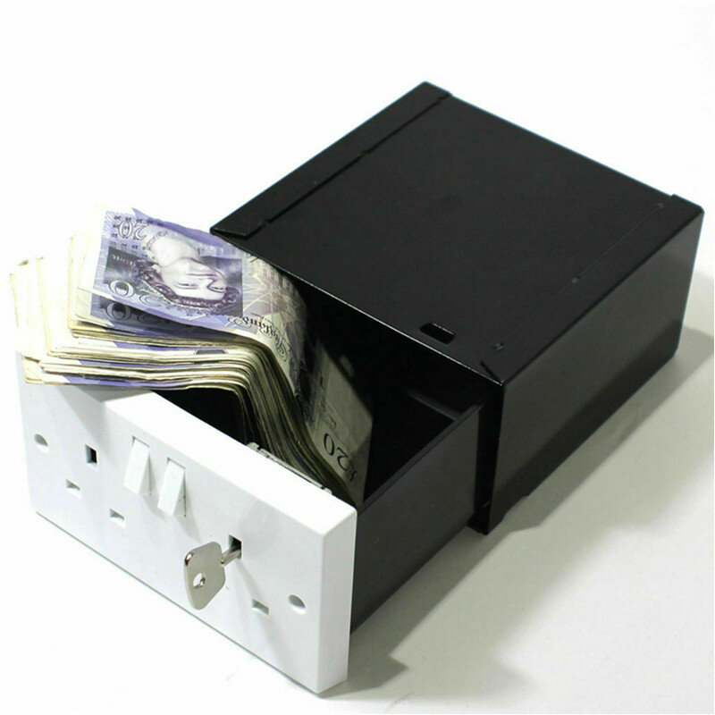 새로운 도착 개인 돈 상자 모조 더블 플러그 소켓 벽 전환 상자 보안 비밀 Stash 안전 도구