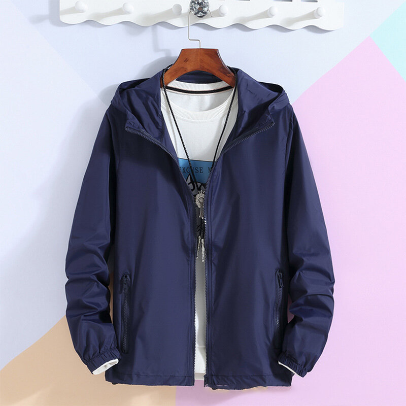 Jacket Windbreaker Raincoat 1 * Jacket Versatile Men\\\'s Waterproof Windbreaker Jacket Hooded Breathable Rain Coat