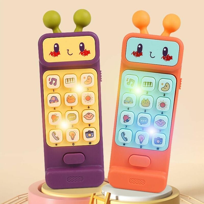Zabawka na telefon ABS zabawka gryzak symulacja fałszywy telefon dla niemowląt wczesna edukacja zabawka głosowa dostępna w trzech kolorach