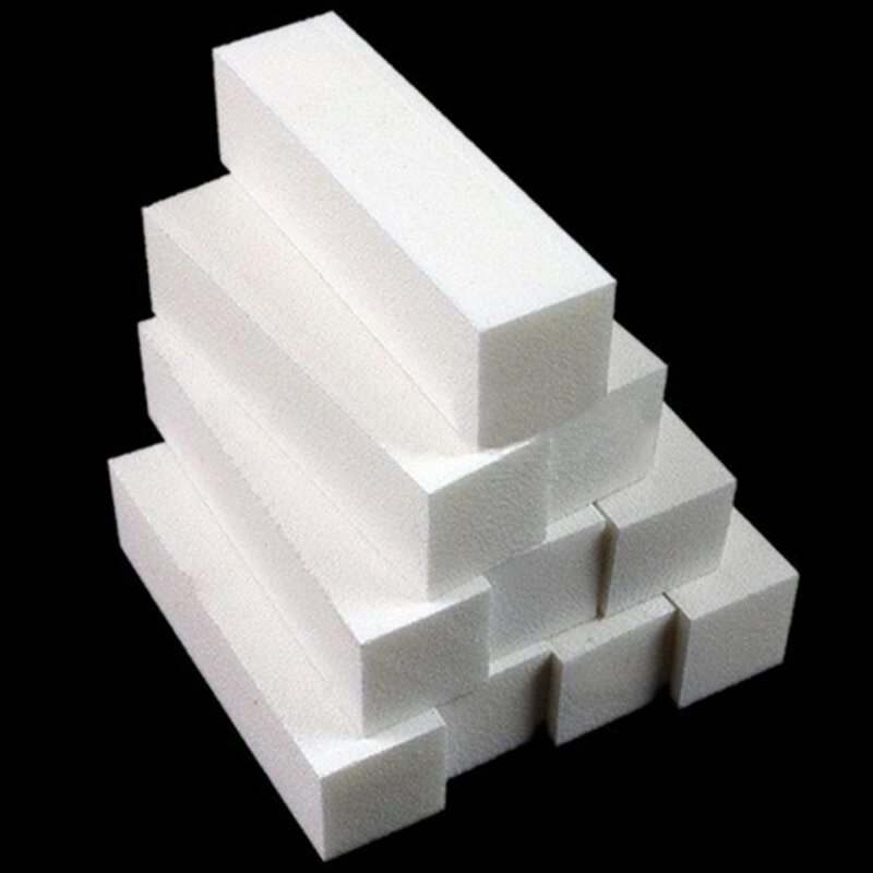 흰색 네일 파일 블록 네일 폴리셔 샌딩 네일 버퍼 폴리싱 블록 매니큐어 도구, 네일 아트 액세서리, 3 개, 5 개, 10 개, 20 개