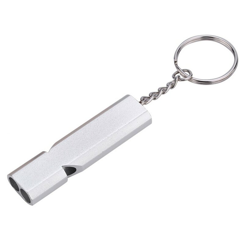 Pratical Durable High Quality New Portable Whistle 120db Airflow Design Aluminium Alloy Camping Hiking Keychain