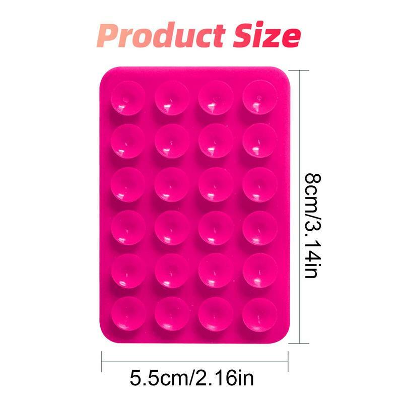 Silicone Suction Cup Phone Mount Hands-Free Fidgets Toy Mirror Shower Phone Holder Square Adhesive Anti-Slip Suction Cup Phone