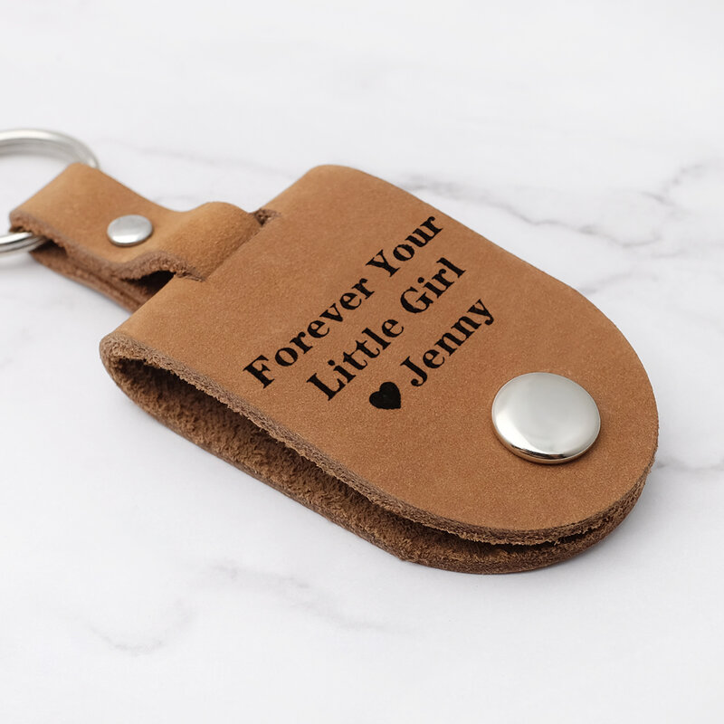 Personalisierte Foto-schlüsselanhänger in Leder Fall Gravierte Schlüssel Halter mit Custom Foto-schlüsselanhänger Geschenk für Neue Papa Vater der Tag geschenk