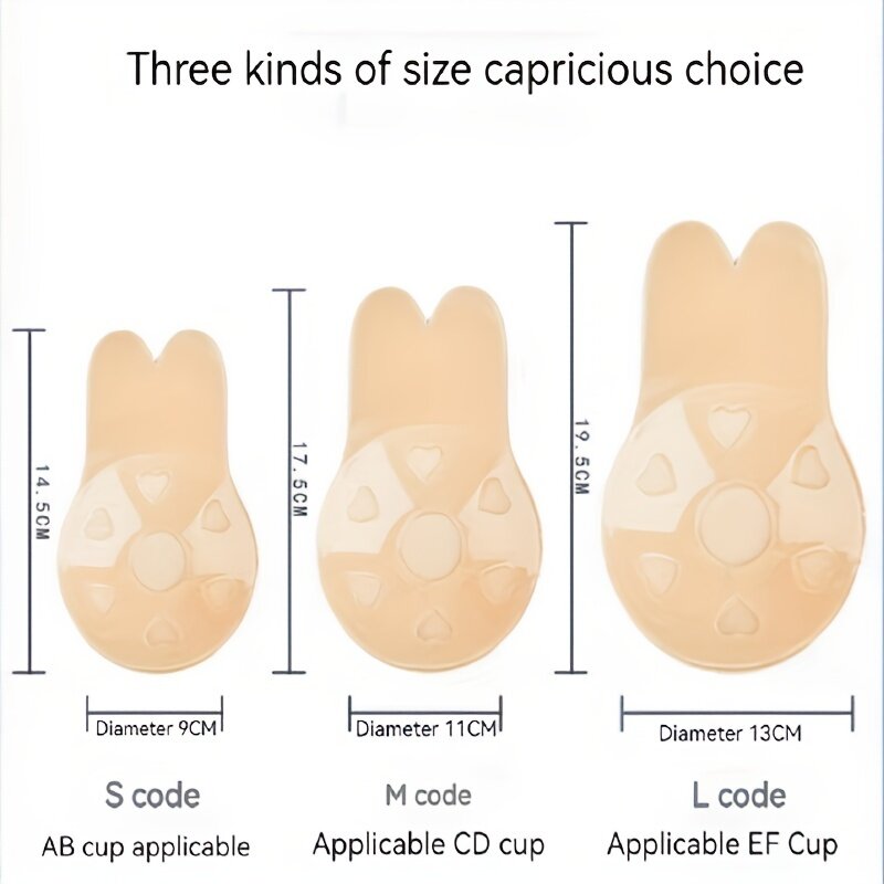 Rabbit Ear Lifting Nipple Covers, Invisible Self-Adhesive Push Up Nipple Pasties, Women's Lingerie & Underwear Accessories