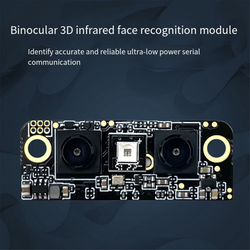Smart Access Face Recognition Module FR1002 3D Infrared Binocular Camera Live Body Detection Serial Communication