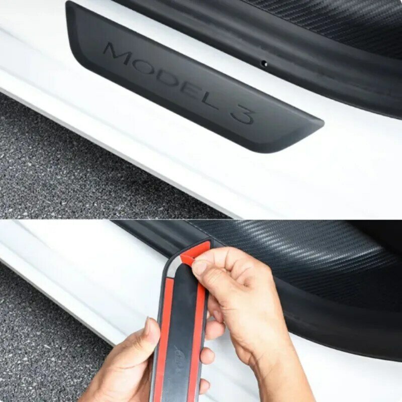 Per Tesla Model 3 Y davanzali della porta anteriore e posteriore Anti Stepping e Anti raschiatura pedali di benvenuto della porta in acciaio inossidabile 2 pezzi 2020-2023