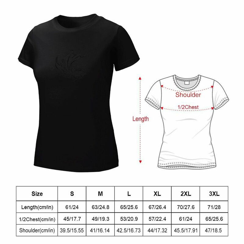T-shirt imprimé animal Keyfish pour femmes, vêtements féminins, t-shirts courts, chemise pour filles, 600