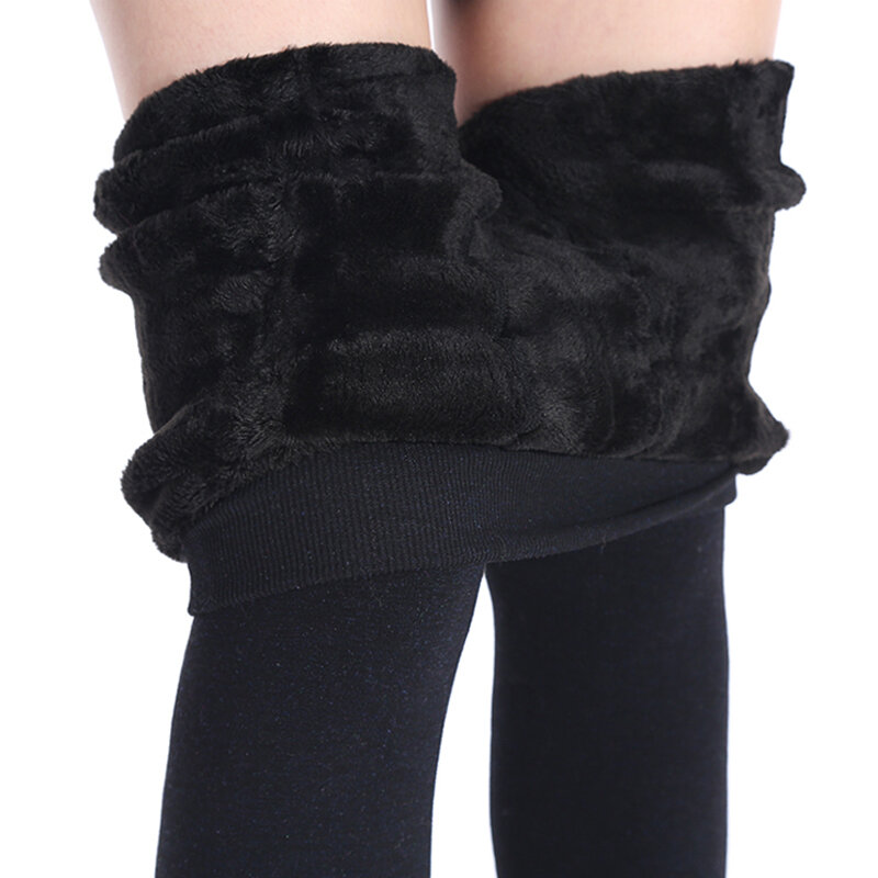 Damskie zimowe legginsy ciepłe legginsy z wysokim stanem aksamitne w jednolitym kolorze kobiet zagęszczone aksamitne legginsy rozciągliwe czarne legginsy