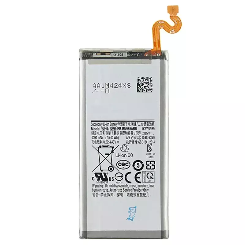 Replacement Battery EB-BN965ABU for Samsung Galaxy Note9 Note 9 SM-N9600 N960F N960U N960N N960W SM-N960X 4000mAh Bateria