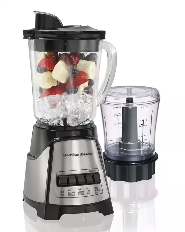 Hamilton Beach Multi-Function Blender with Glass Jar and Chopper, New, 58149