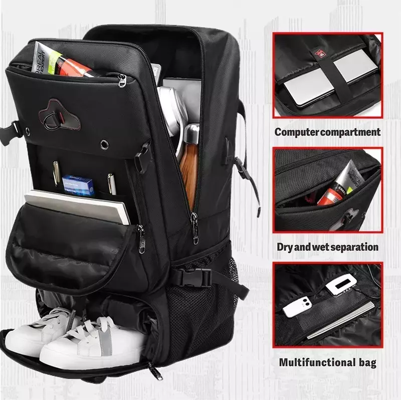 Швейцарский военный дорожный рюкзак, многофункциональная водонепроницаемая сумка для ноутбука с защитой от кражи, уличный вместительный ранец