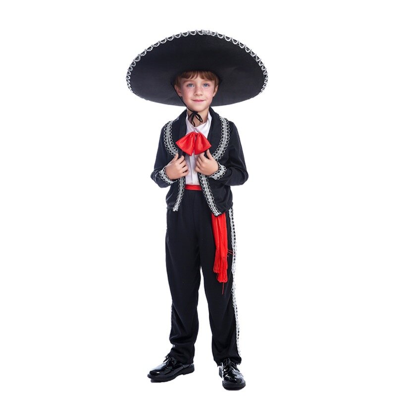 Costume traditionnel de séparés euse mexicaine Mariachi Amigo pour garçons, Cinco De Mayo Fi.C.