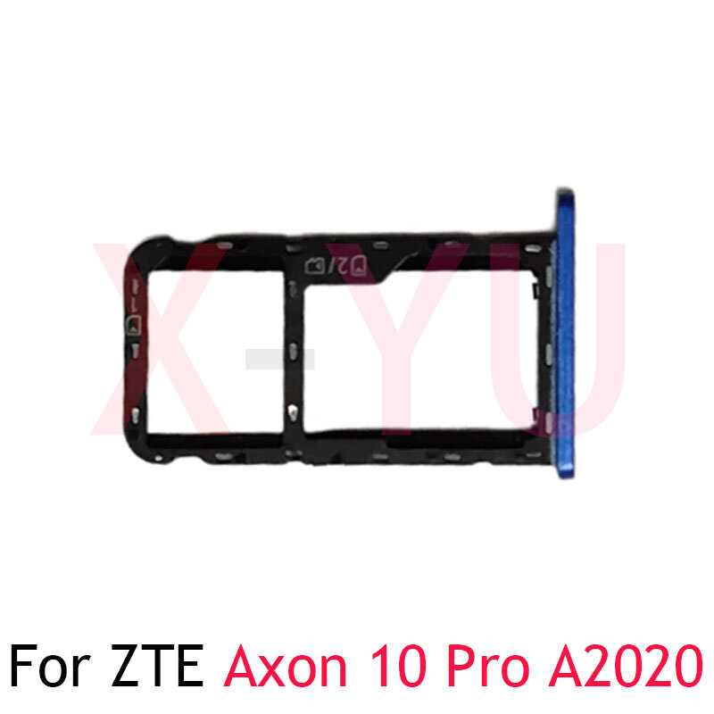 For ZTE Axon 10 Pro A2020 / Axon 40 Pro A2023 SIM Card Tray Holder Slot Adapter Replacement Repair Parts