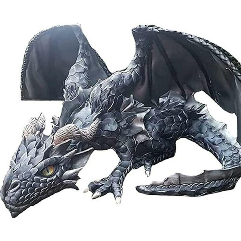 Drago dettagli intricati Design unico ispirato alla fantasia misteriosa squisita splendida statuetta in resina durevole Dragon Guardian