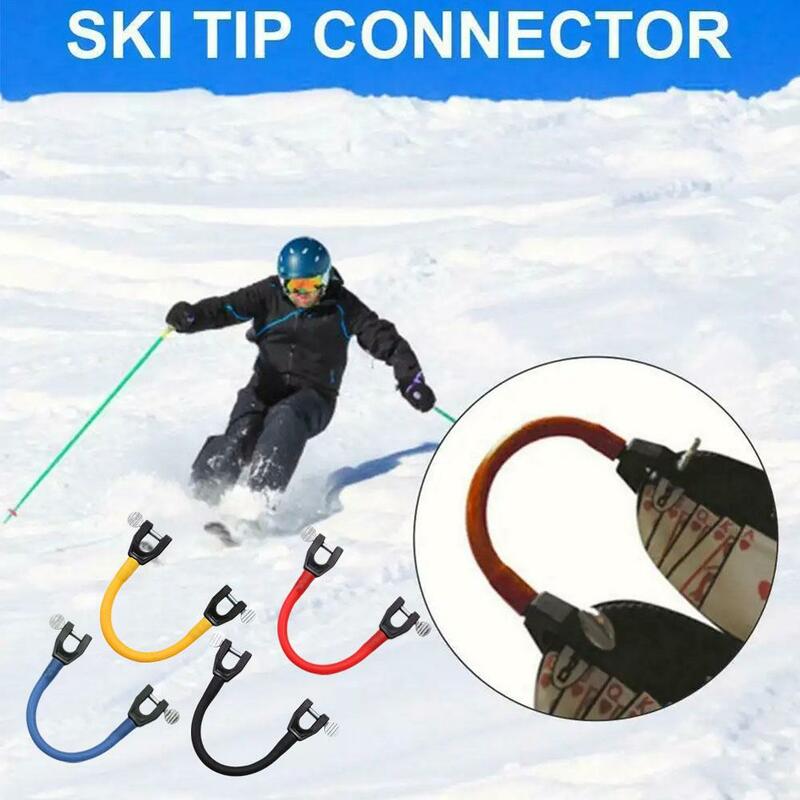Conector de punta de esquí para principiantes, Ayuda de entrenamiento de esquí para niños y adultos, Conector de cabeza de esquí al aire libre, accesorios deportivos para Snowboard, Invierno
