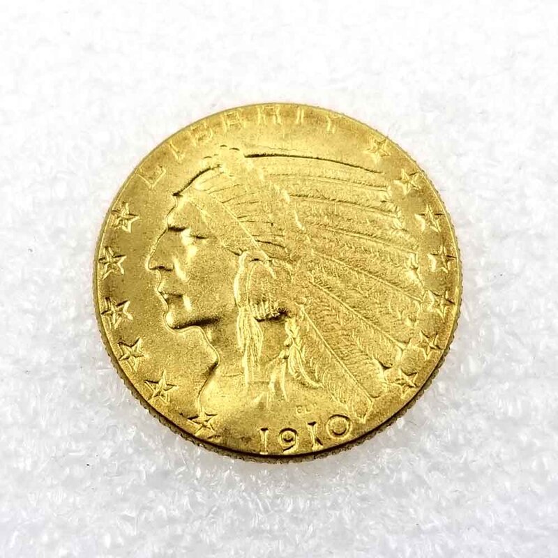 Luxury 1910 US Liberty Five-Dollars Funny Couple Art Coin/Nightclub solution Coin/buona fortuna moneta tascabile commemorativa + borsa regalo