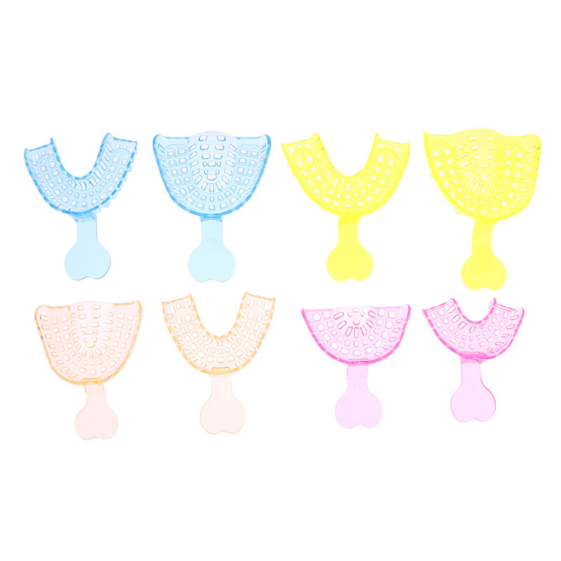 1Pair Plastic Teeth Holder Disposable Plastic Dental Impression Trays Central Supply Materials Teeth Holder Oral Care Tools