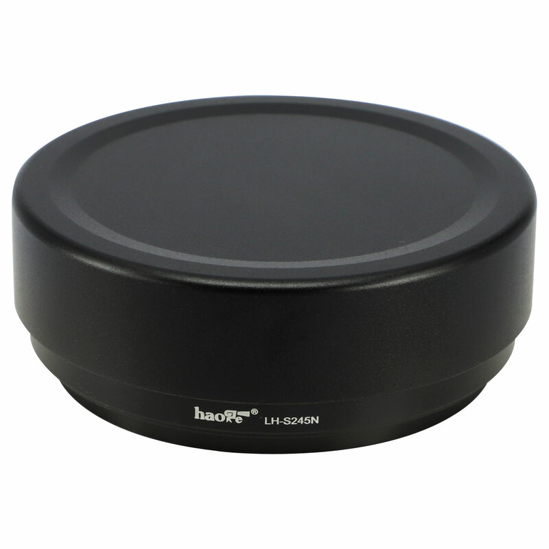 Haoge LH-S245N Bajonett Platz Metall Objektiv Haube Schwarz für Sony FE 50mm F 2,5G FE 24mm F 2,8G FE 40mm F 2,5G Objektiv Schatten mit Kappe