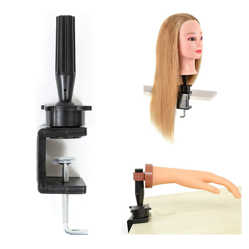 Mannequin Wig Clamp Stand Holder for Canvas Block Head Mannequin Manikin Training Practice Head Wig Display Hair Styling