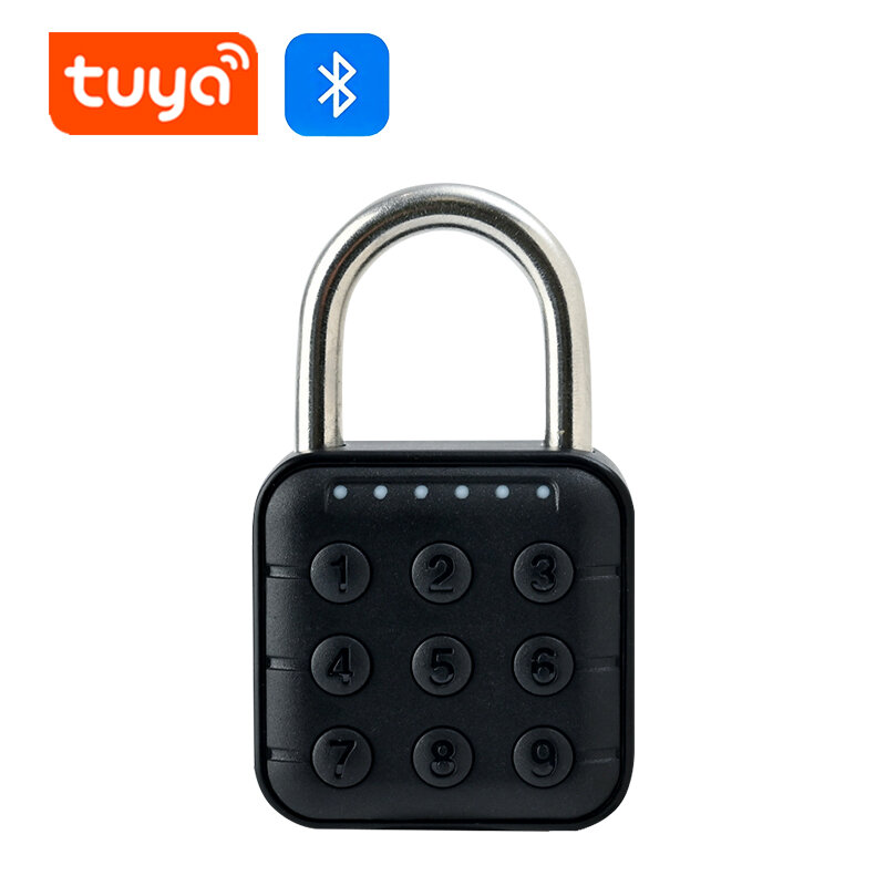 Tuya blokada inteligentna podkładka Bluetooth biometryczna kłódka cyfrowa wodoodporna z kodem elektryczny zamek do drzwi linii papilarnych candados dla torba na bagaż