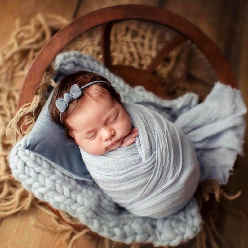 Recém-nascidos Fotografia Props para o Bebê Posando, Mini Travesseiro Headband, Faixa Kit Cabelo, Bebês Foto Acessórios, 2 pcs por conjunto