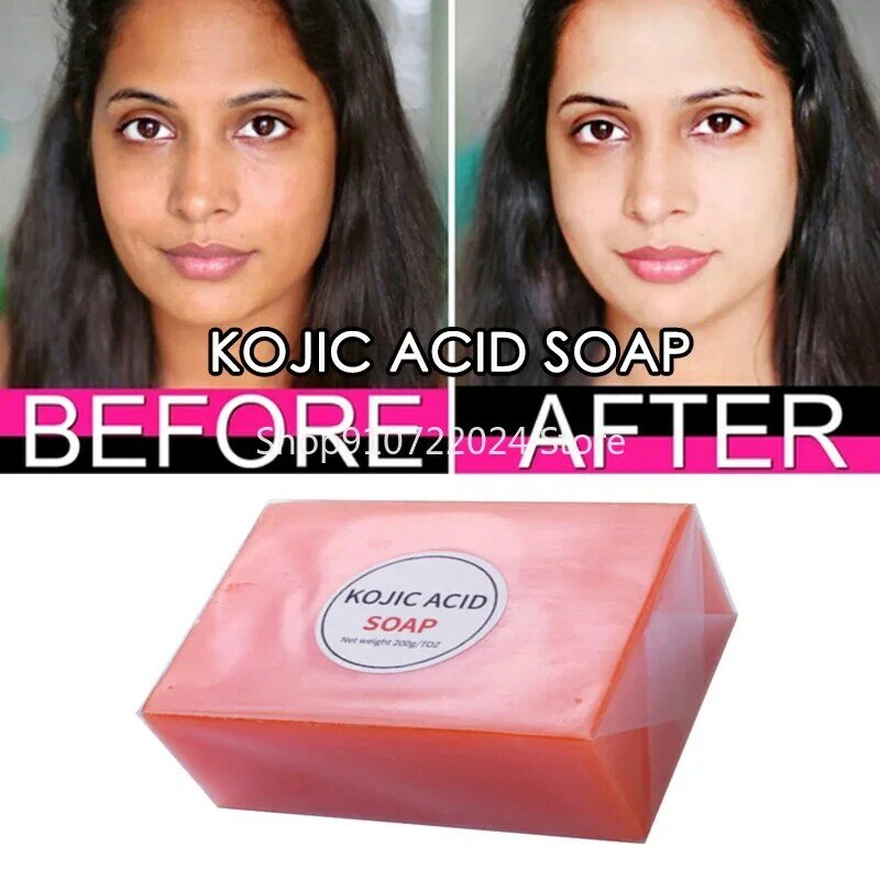 1pcs 140g Dark Black Skin Lightening Soap Kojic Acid Whitening Soap Kojic Acid Glycerin Brighten Face Body Skin Bleaching Soap