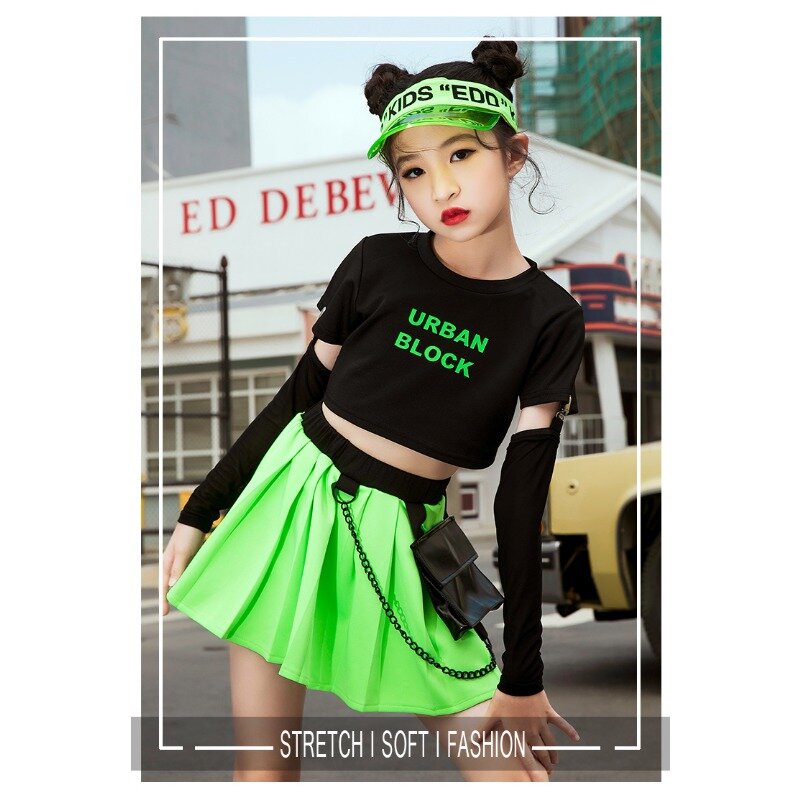 June 1st Fashion Girl's T-stage Model Walk Fashion Dress Girl's Jazz Dance Dress Hip Hop Children's Dance Performance Dress