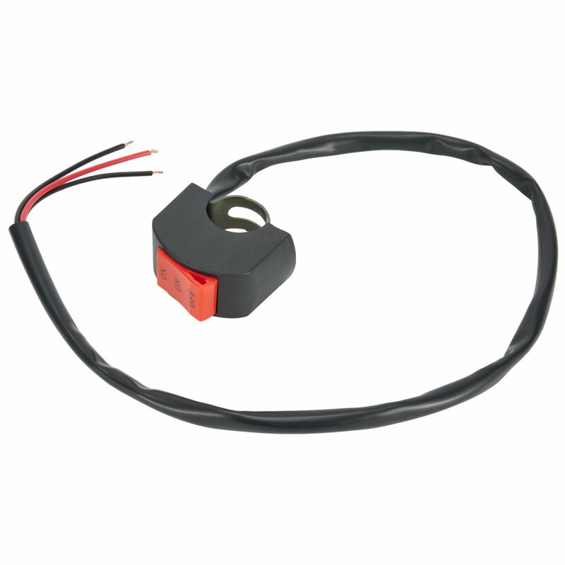 Handlebar Switch ON/OFF Switch 2-25cm/ 7/8\\\\\\\\\\\\\\\" 22mm DC12V/10A Plastic Universal On The Handlebar Three Buttons LED
