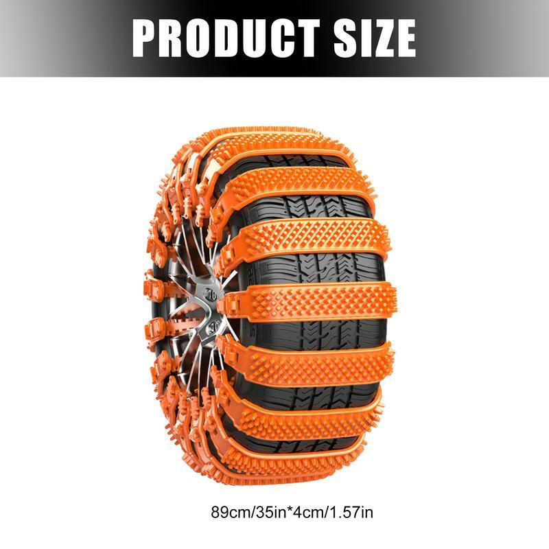 Correntes de pneus antiderrapantes para armazenamento no deserto, antiderrapante, reutilizável, inverno, condução, aderência forte