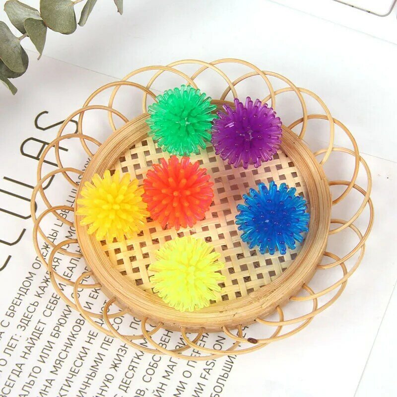 6Pcs Spiky Ball Fidget Toy Small Size For Kids Children Autism Sensory ADHD Anxiety Relief Juguete Antiestres Exercise Grip Ball
