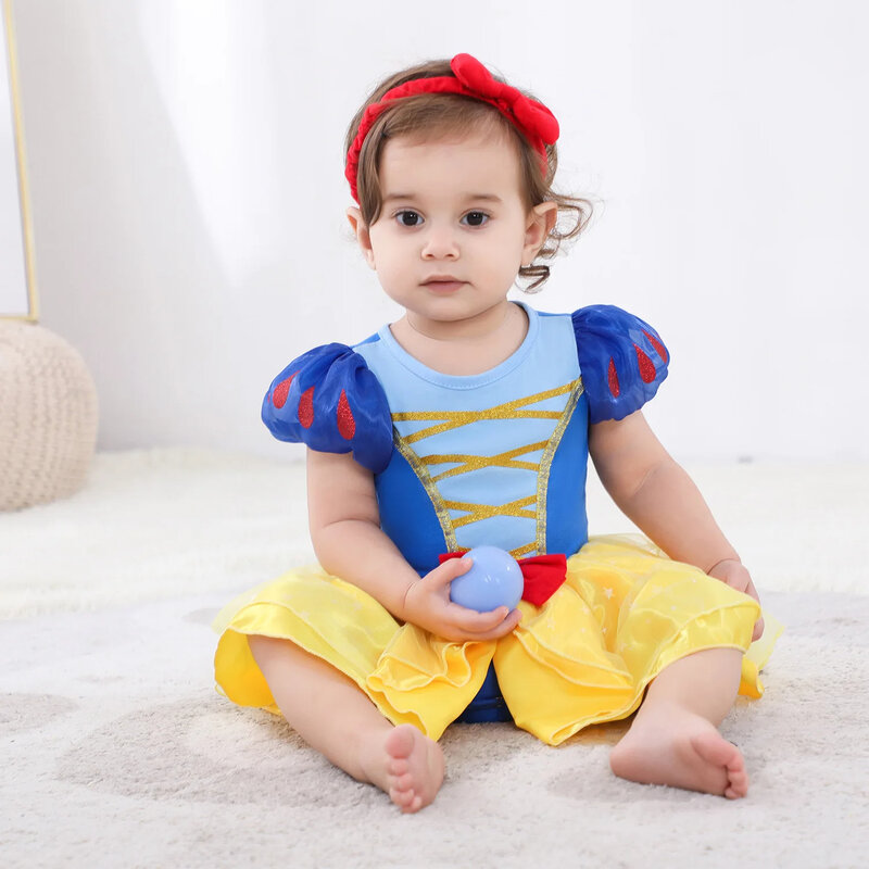 아기 롬퍼 투투 원피스, 머리띠 포함, 유아 공주 소녀 옷, 귀여운 디자인, 아기 원피스 파티 의상, 9-24m 크기