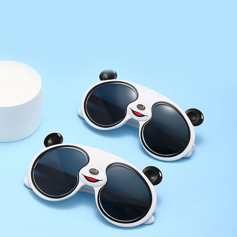 Gafas de sol polarizadas con forma de Panda para niños y niñas, gafas de sol con dibujos animados, tendencia de moda, para exteriores, novedad