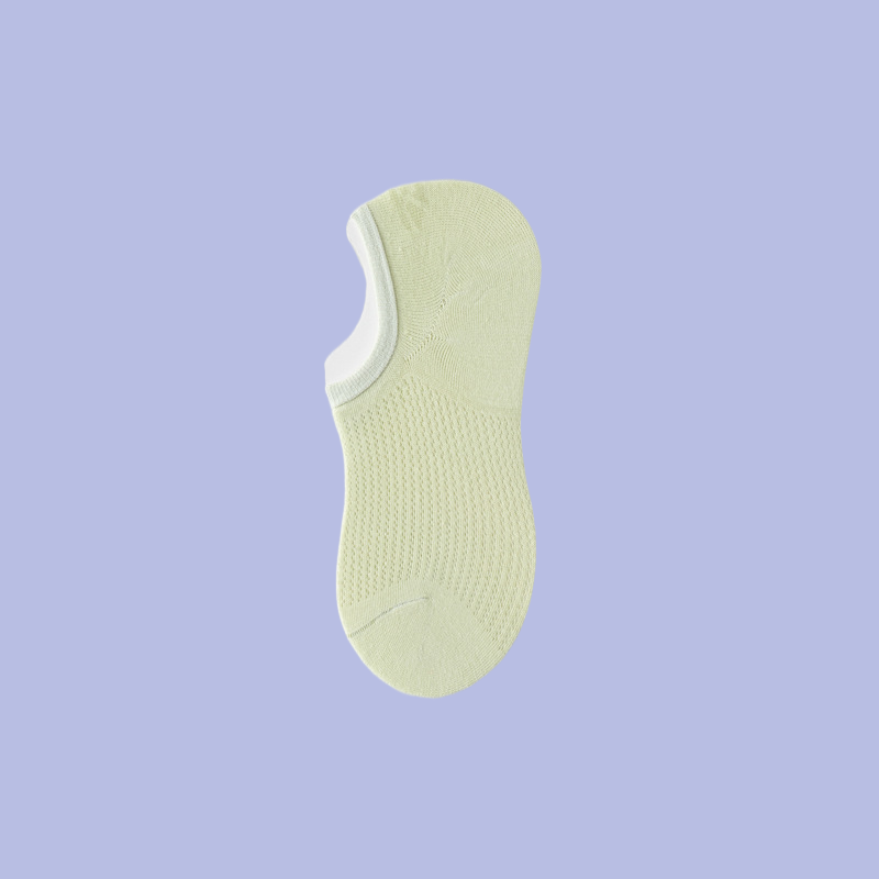 Calcetines de algodón de malla transpirable para mujer, medias invisibles finas de silicona, de Color sólido, japonesas, para primavera y verano, 5/10 pares