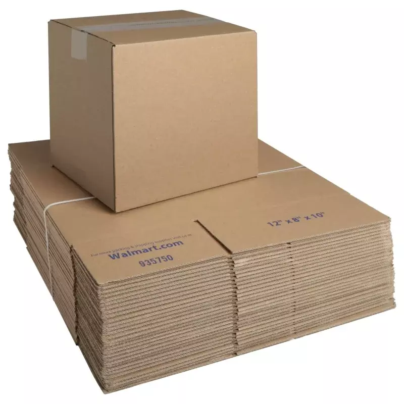 Caja de envío reciclada, engranaje de bolígrafo, 12 pulgadas L x 8 pulgadas W x 10 in. H, 30-Count