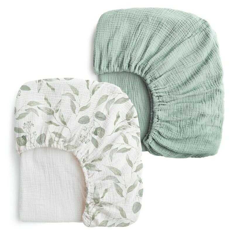 Lençol berço para cesta berços impresso/almofada mudança sólida lençóis ajustados capa almofada protetores cama