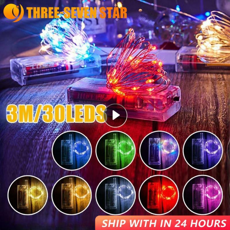 30LED Fairy Light Copper Wire String Light Flower Bouquet Lamp Garland For Christmas Tree Wedding Party Decoration Lights