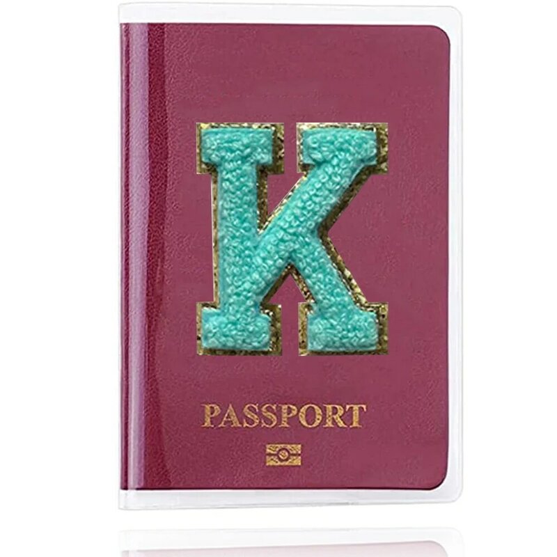 Couverture de Passeport de Voyage, Étui Étanche en PVC, Porte-Passeport de Mariage, Série de Lettres, Cadeau à la Mode
