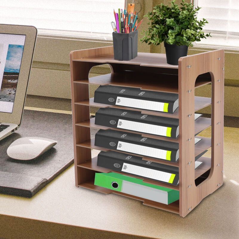 Adjustable Document Holder Office Desktop Stable Storage Rack File Organizer