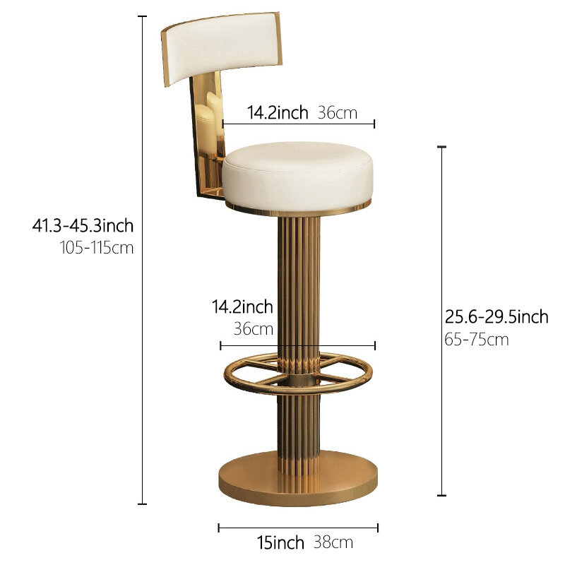เก้าอี้บาร์เก้าอี้สตูลหมุนปรับความสูงได้เก้าอี้สแตนเลสเคาน์เตอร์ครัวเก้าอี้โต๊ะทานอาหารเก้าอี้สูง