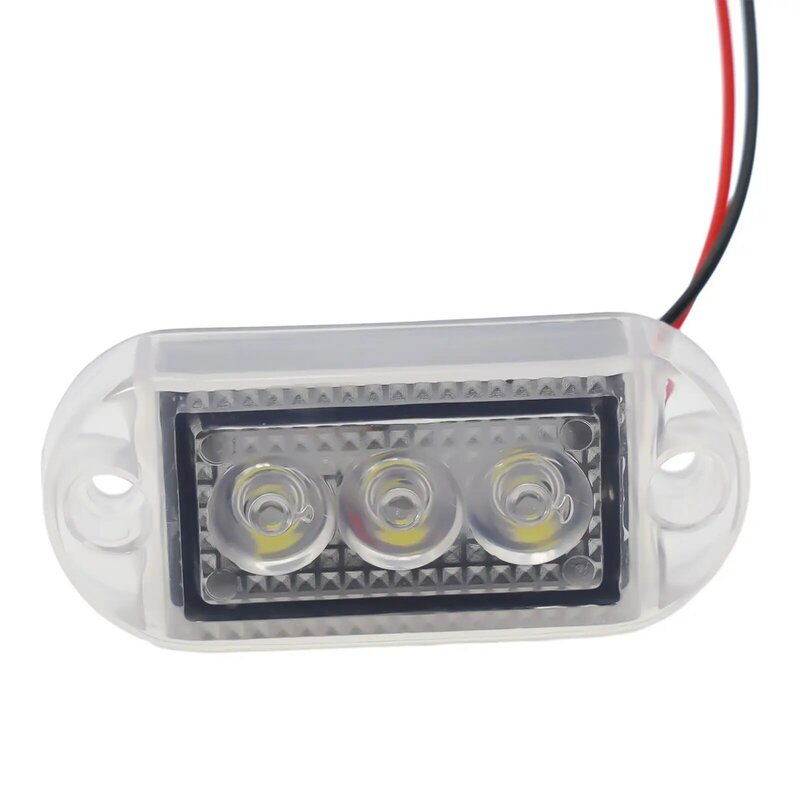 Impermeável LED Side Marker Light, camiões, camiões, reboque, 12V, 24V, confiável, fácil instalação, vermelho, branco