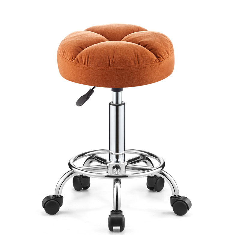 Fotel fryzjerski Salon fryzjerski meble krzesło obrotowe podnoszenie z kółkami okrągły stołek Manicure miękkie skórzane krzesła